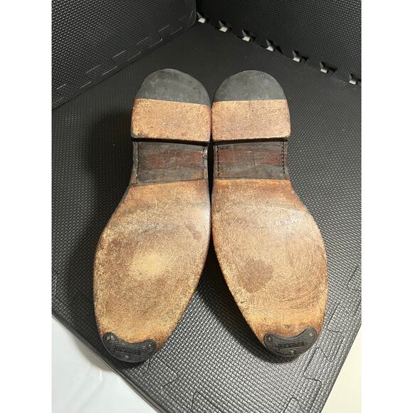 VTG FLORSHEIM IMPERIAL BROWN PEBBLED LEATHER WINGTIPS KENMOOR 11.5D - Picture 5 of 10